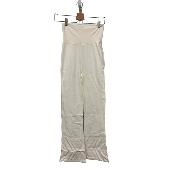 Zenana Ivory Fold Over Yoga Pants - Picture 1 of 3